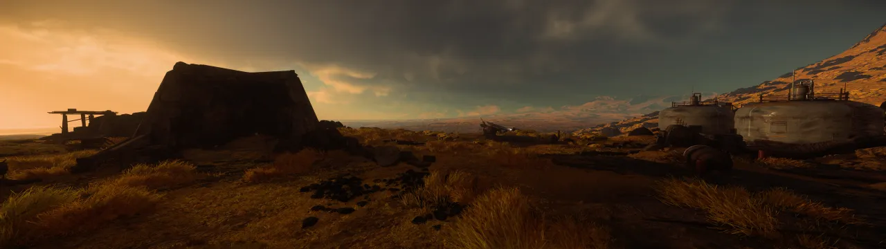 Das war schon zu perfekt die Tageszeit, einfach genial die Aussicht! (Jedenfalls nachdem die Frontier Fighter dort ausgeräuchert waren...)